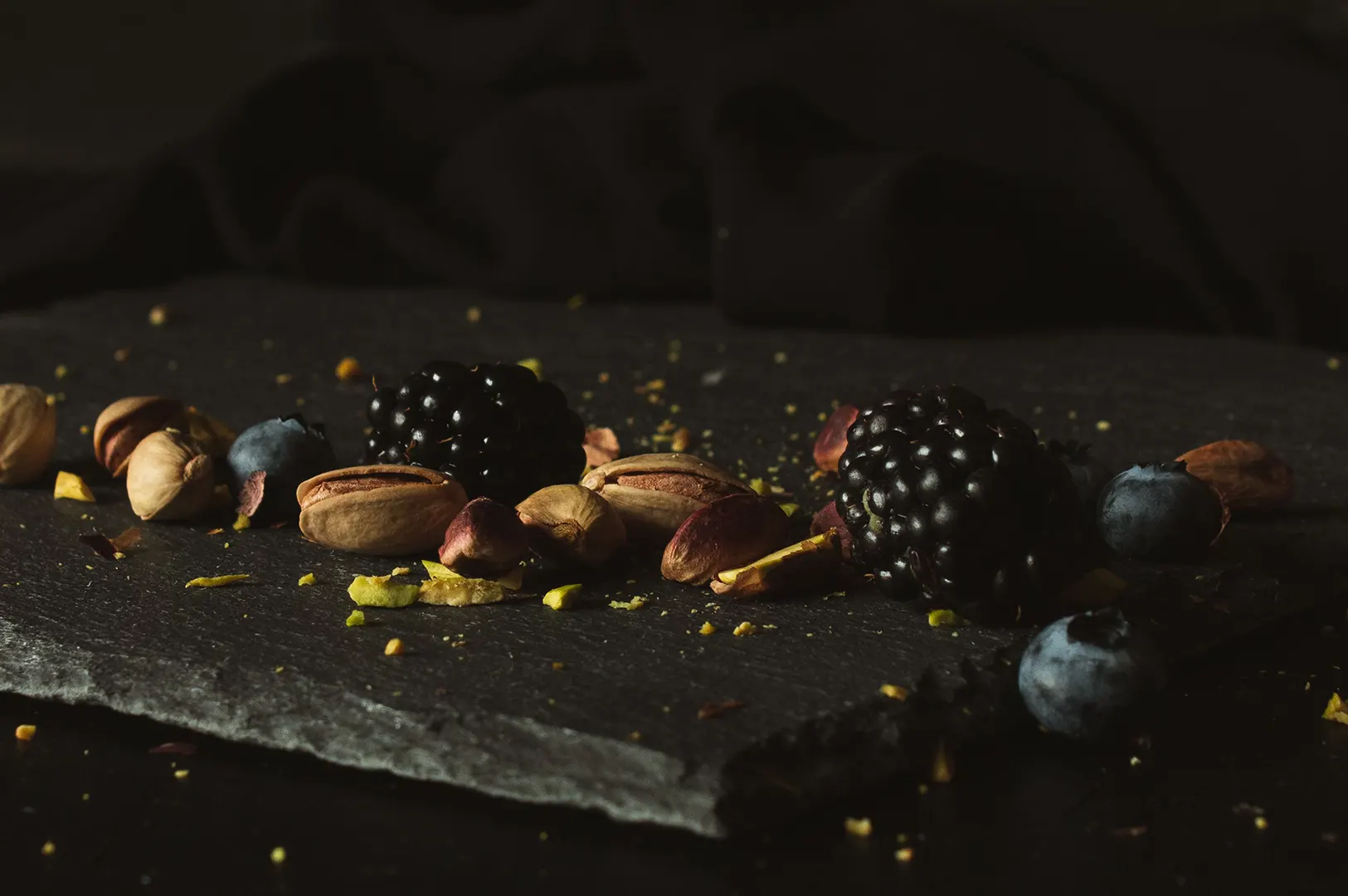 Professional dark theme food photography representing cloud kitchen trust and quality.